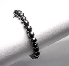 Gun Metal Plain Round Beads by Aura Mystic Rituals | Polished Metallic Finish
